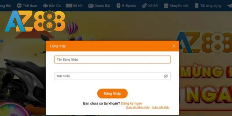 Các thao tác đăng nhập AZ888 siêu đơn giản cho newbie